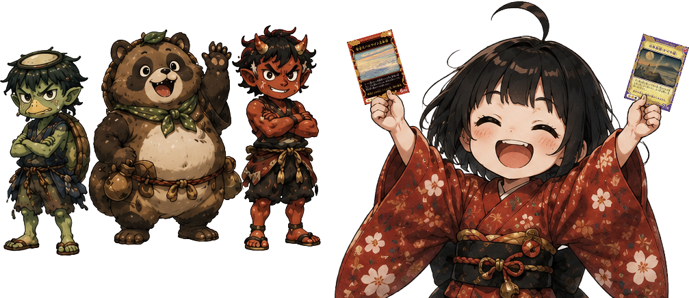 旅立ちのキャラクターたち